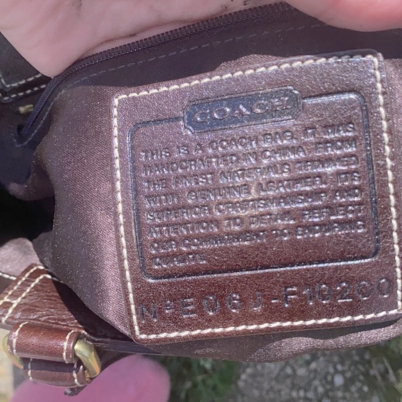 Coach | Bags | F10200 Houndstooth Hand bag | Rare Brown Tweed & leather buckled - Picture 10 of 12